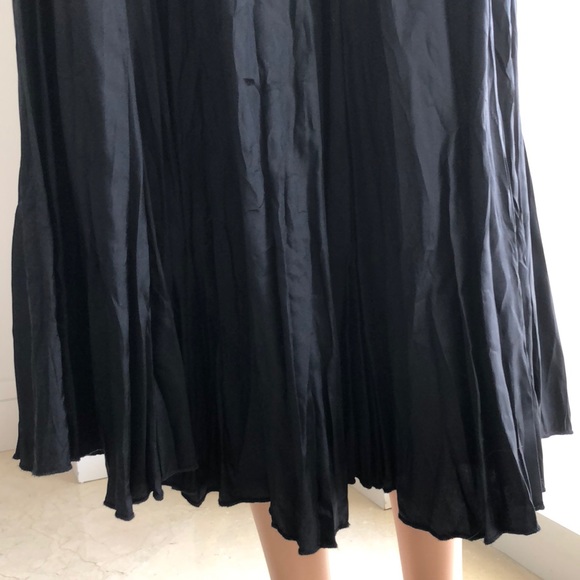 KAREN KANE MIDI BLACK BOTTOM PLEATED SKIRT - Picture 2 of 8